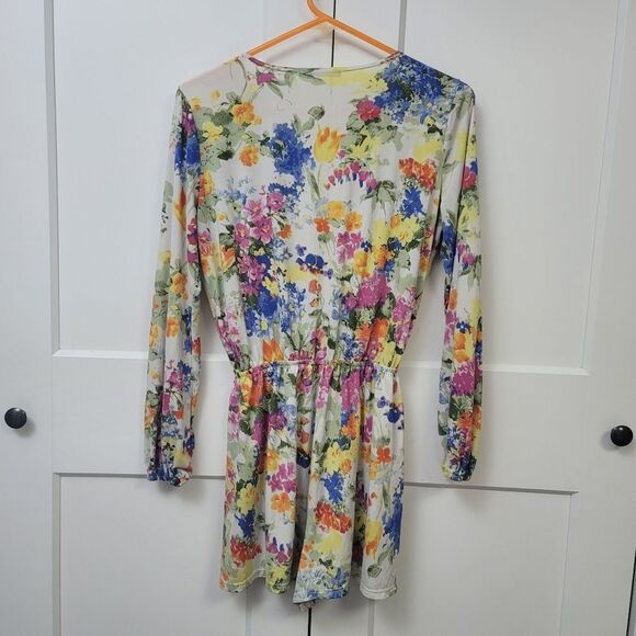 Lulus Camellia-on Club Ivory Floral Print Romper, Small - Picture 10 of 10